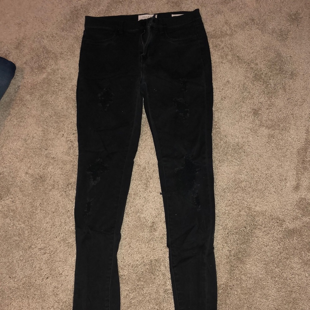 Ripped black jegging